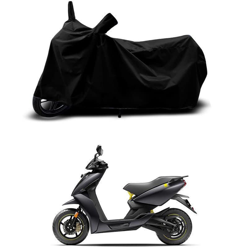 Image of 100% Scratchproof /UV-Rays /Heat Protection /Birds Dropping /Water Resistant /Dust Proof /Waterproof /Full Bike Scooty Two Wheeler Body Cover Compatible for Ather 450X Gen 3 All Varients[Black]