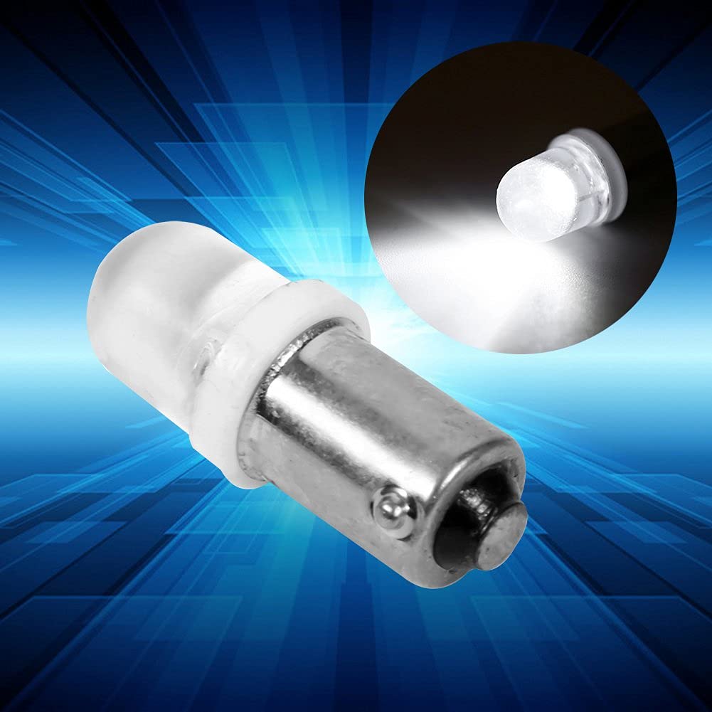 Qiilu 12V x 0.02A 20lm BA9S 8000K Cruscotto Lampadina Auto LED Bianco Cruscotto Lampadina