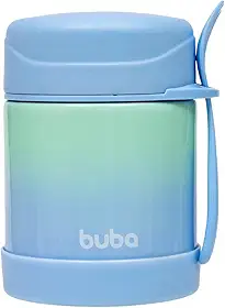 Buba Pote Termico C/Colher Degrade Azul