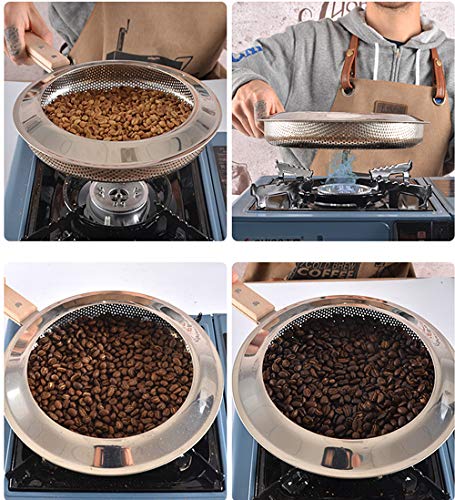 Handheld koffiebranderij Draagbare huishoudelijke roestvrijstalen koffiebranderij Koffiebonen noten walnoot roosteren gereedschappen;-B - Image 4
