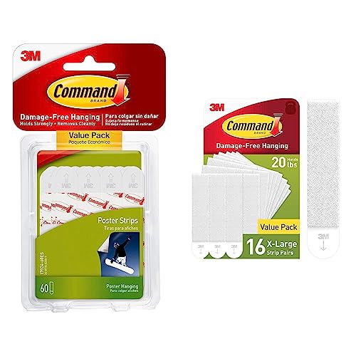 Image of Command Scotch-Mount Poster Strips 20 Lb XL Heavyweight Picture Hanging Strips