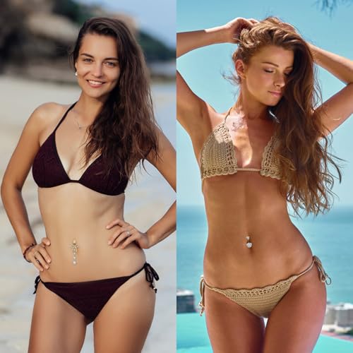 14G Clicker Belly Button Ring, Dangle Belly Button Rings, Surgical Stainless Steel CZ Cute Navel Body Piercing Jewelry for Women, Gold/Silver/Pink3