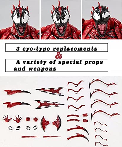 Tequilafy Carnage Action Figure, Red Venom Toy, Yamaguchi Carnage Action Figurine, Moveable Vinyl Doll, Japan Version #TOP2