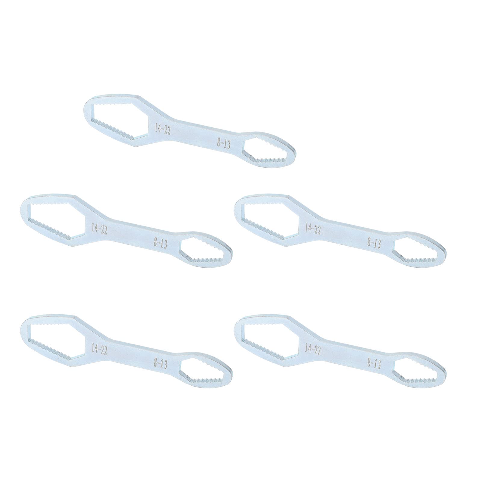 Set di Chiavi a Doppia estremità, Chiavi Autoserranti in Acciaio Legato, 5 Pezzi, da 8 Mm a 22 Mm, 160, Chiave a Doppia Testa per Riparazioni Domestiche, Auto, Bici, Moto, Manutenzione (#1)