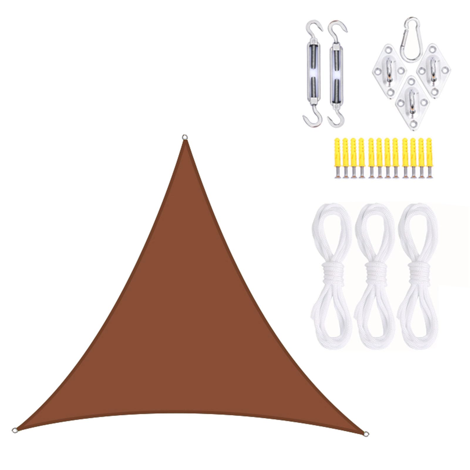Voile d'ombrage triangulaire 6x6x6 m protection UV terrasse jardin et camping imperméable
