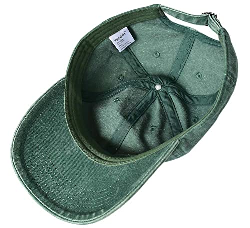 Image of TSSGBL Vintage Cotton Washed Baseball Cap S to XXL Unstructured Low Profile Adjustable Distressed Dad Hat for Men Women