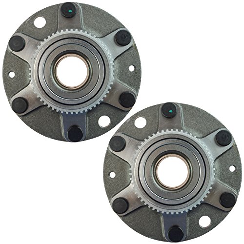 Image of TRQ Rear Left and Right Wheel Bearing and Hub Assembly Set 2 Piece Compatible with 2006-2012 Kia Sedona 2014 Sedona 2007-2008 Hyundai Entourage