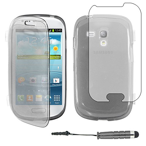 ebestStar   Funda Compatible con Samsung S3 Mini Galaxy GT i8190, i8190N Carcasa Cartera Proteccion Formato Libro, Silicona Gel Case Shock Absorción + Mini Lápiz, Negro