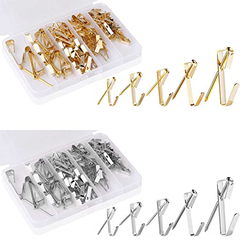 Image of 136 PCS Heavy Duty Wall Hanger Hanging Photo Wall Hardware Kits Picture Hanging Frame Hooks Metal
