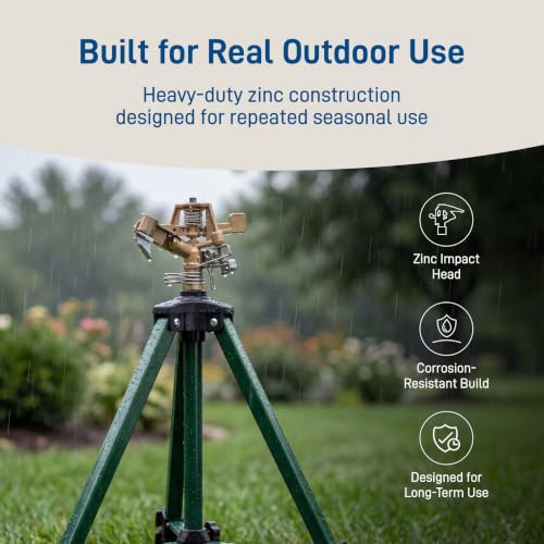 Orbit Tripod Zinc Impact Sprinkler, Adjustable Height - 56667 - image 8