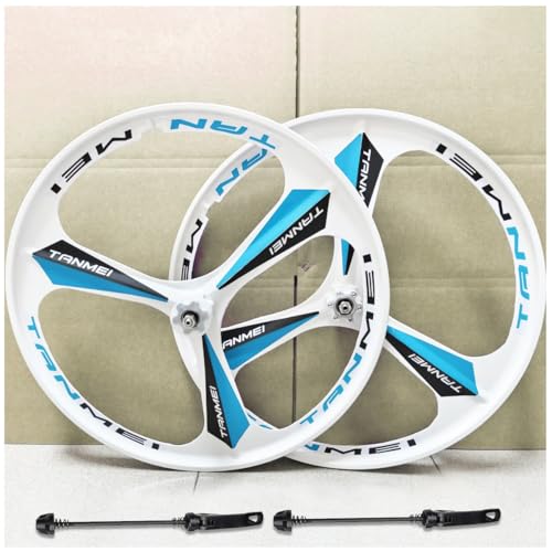 YADZISW Ruedas Plegables de BMX de 26 Pulgadas Fabricadas en aleación de magnesio, 3 radios, monobloque, Frenos de Disco, bujes de 100/135 mm para transmisión rotativa de 6-9 velocidades (