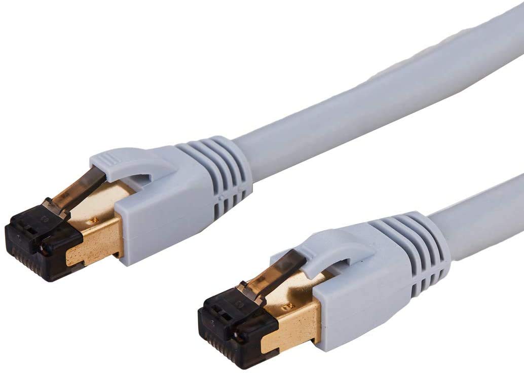 5M Grey Cat8 SFTP Ethernet Patch Cable 40Gbps 2000Mhz Copper Internet Wire Compatible With Router, Modem, Smart TV, Laptop, Consoles