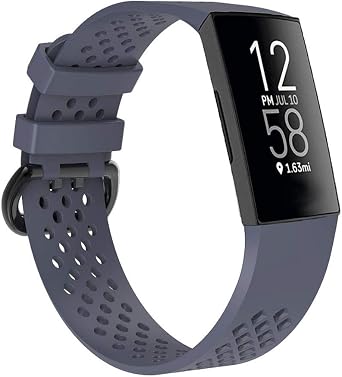Replacement Bands Compatible with Fitbit Charge 4 / Fitbit Charge 3 Bands for Women Men, Silicone Fitness Sport Wristbands for Women Men Small Large