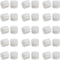 Vista 6 de Bettomshin 50 Uds 0.5 módulo de engranaje de plástico 092A polea eje de correa robot motor RC mano DIY piezas mecánicas kit blanco