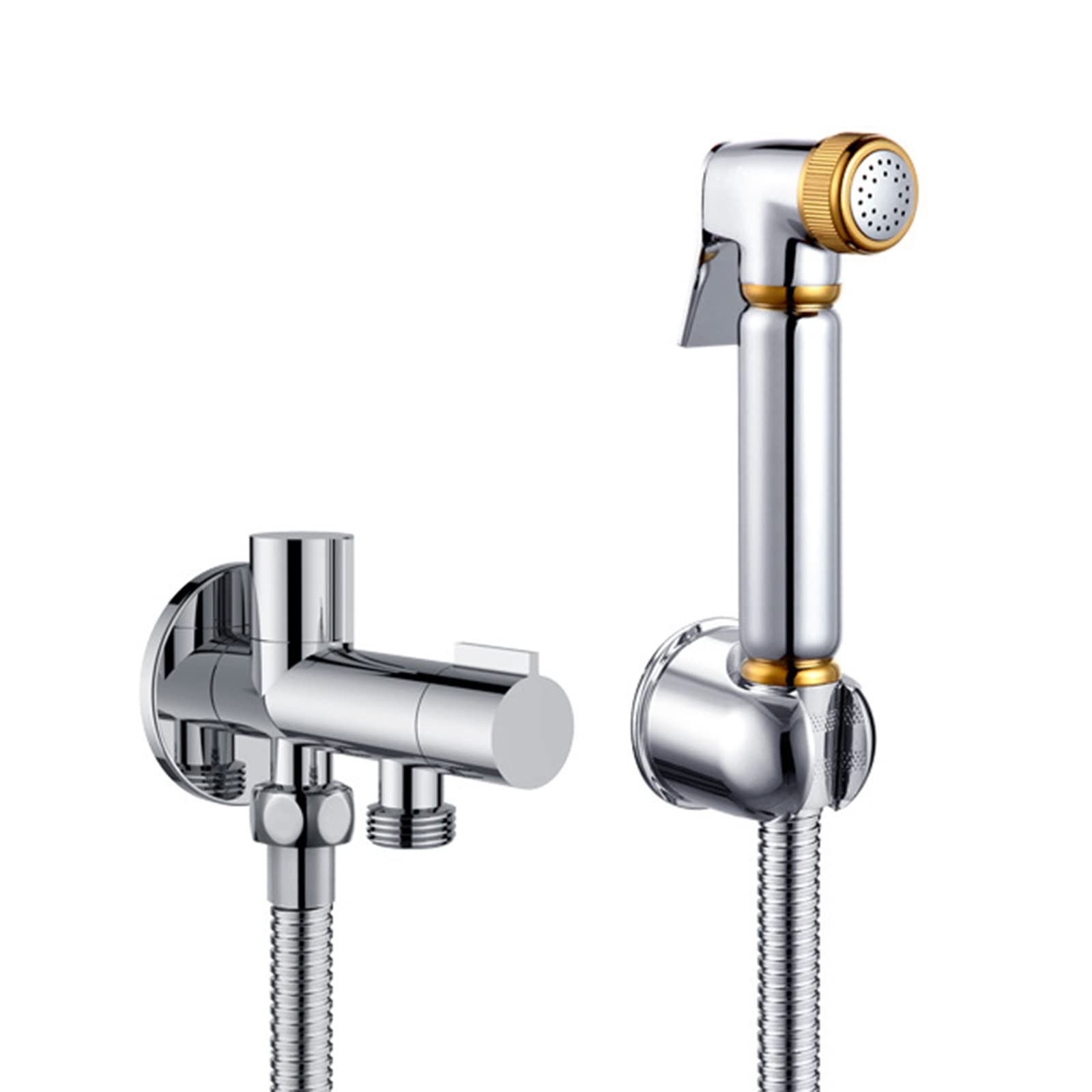 Yjyjy Gold A Bidet Sprayer For Toilet,Handheld Bidet Sprayer For Toilet,Handheld Bidet Spray,Bidet Shower For Toilet,Handheld Bidet Toilet Sprayer Jet Sprayer Kit,Brass,Ceramics