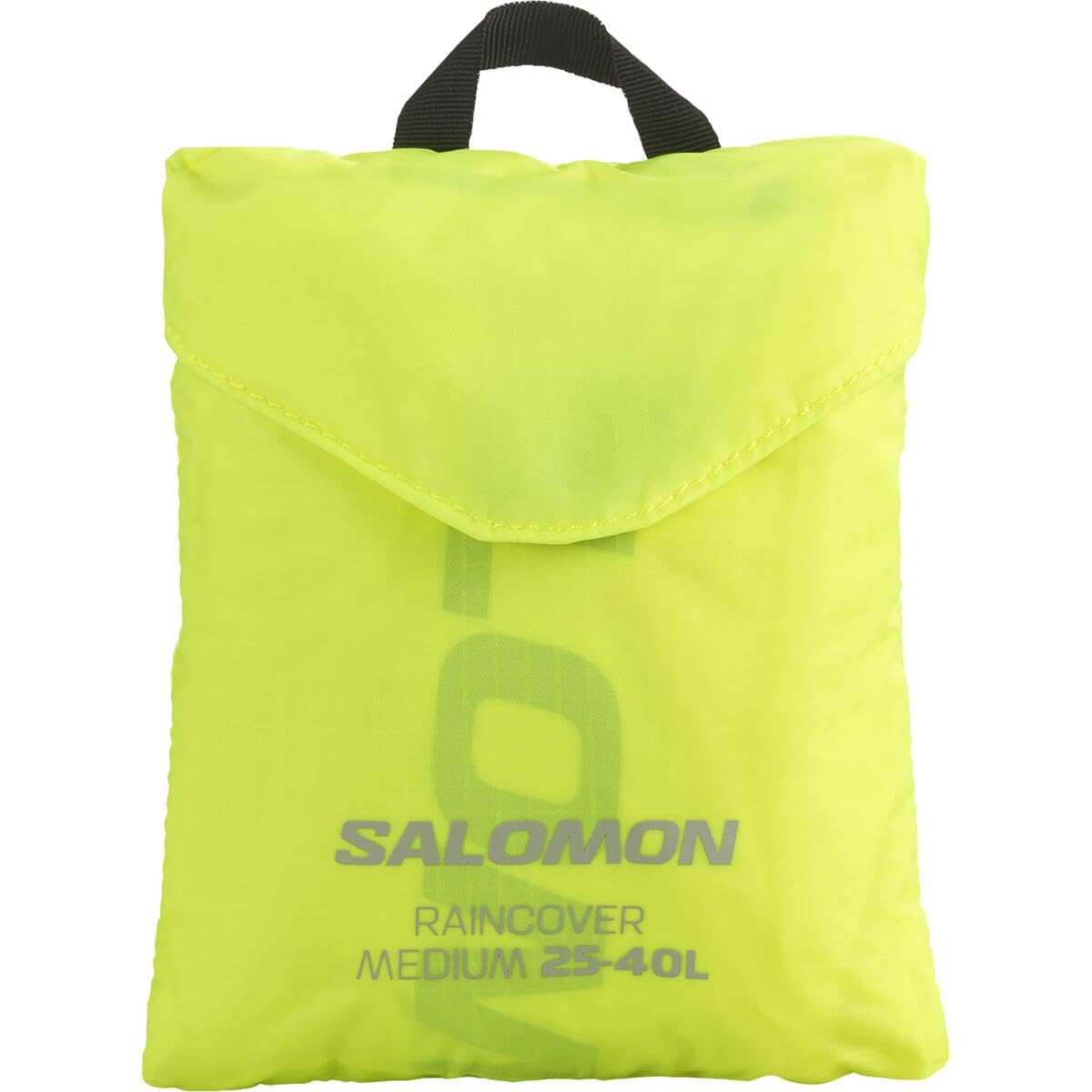 Salomon pioggia Cover Medium, Copertura impermeabile ultraleggera, vestibilità regolabile per borse da 25-40 litri, protezione dalle intemperie giallo brillante, design riflettente