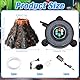 Mineup Aquarium Sprudler, Stein Sauerstoff Pumpe, LED Lighting Aquarium, Vulkan Aquarium Dekoration, Aquarium Vulkan Form Luftblase Stein, Aquarium Zubehör für Aquarium Fisch Tank Dekoration, Bunte