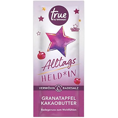 true by tetesept Alltagsheld*in Verwöhn-Badesalz - Veganer Badezusatz duftet nach Granatapfel und Kakaobutter Cover