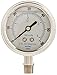 PIC Gauge 301LFW-254D 2.5" Dial, 0/60 psi Range, 1/4" Male NPT Connection Size, Bottom Mount Glycerine Filled Pressure Gauge with a Stainless Steel Case and Internals, Stainless Steel Bezel, and Polycarbonate Lens