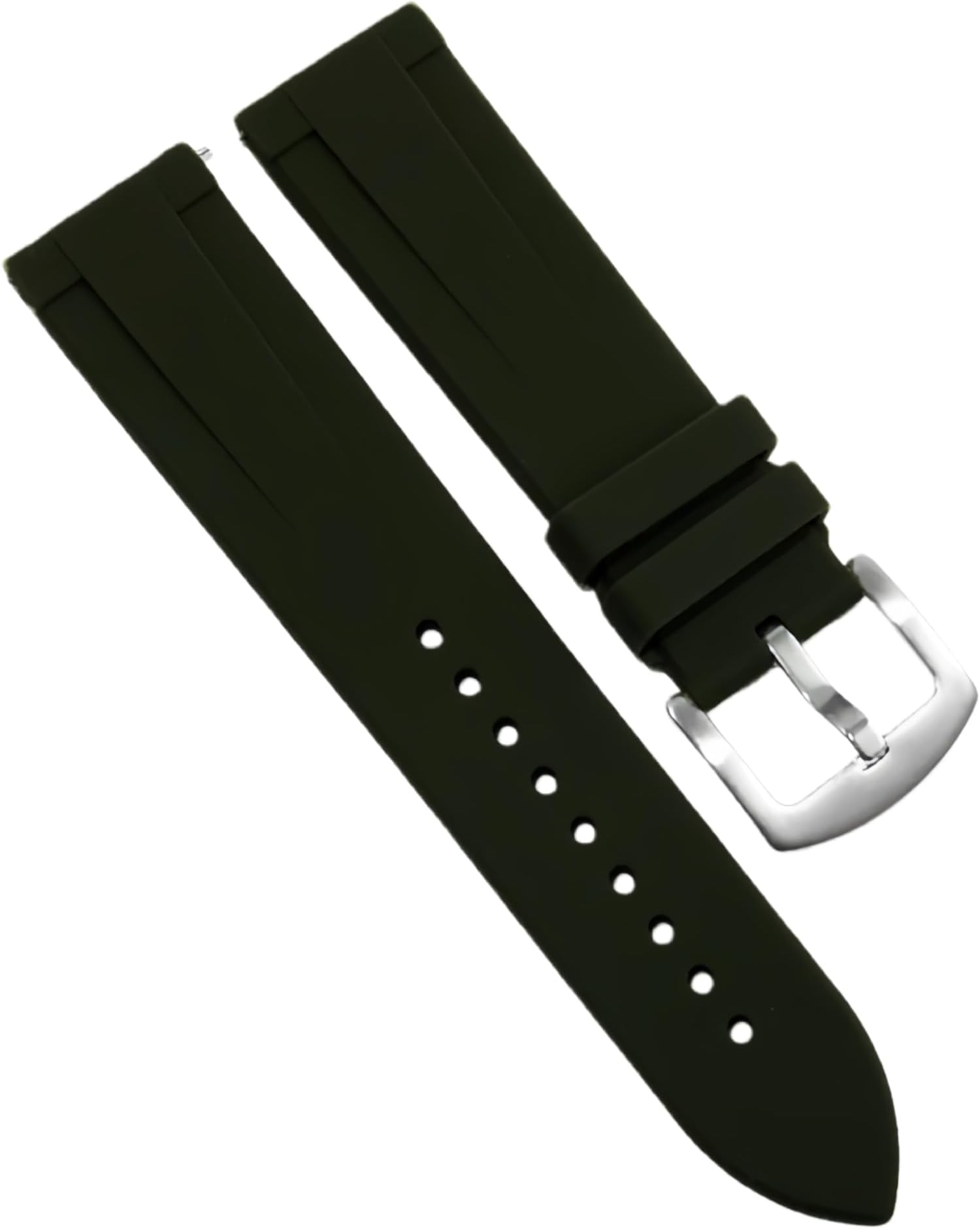 22mm Silicone Rubber Watch Strap, Waterproof Breathable Replacement Watch Band with Quick Release Spring Bars for Citizen BN0191-55L BN0193-17E