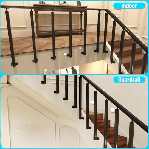 Poteaux de balustre carrés réglables à support 270° pour rampe - 6