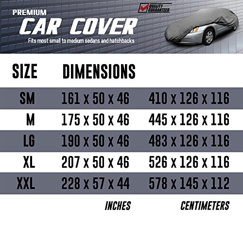 Image of FH Group C502-L Universal Fit Large Non-Woven Resistant Automotive Car Cover, Fits Cars up to 190 Inches