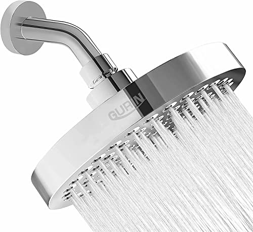 GURIN Shower Head High Pressure Rain, Luxury Bathroom Showerhead with Chrome Plated Finish, Adjustable Angles, Anti-Clogging Silicone Nozzles (California 1.8 GPM) GURIN Shower Head High Pressure Rain, Luxury Bathroom Showerhead with Chrome Plated Finish, Adjustable Angles, Anti-Clogging Silicone Nozzles (California 1.8 GPM)