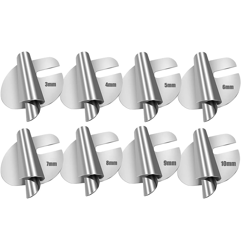 4/6/8 szt. Uniwersalna stopka dociskowa do obszywania krawędzi, 3-10 mm, spiralna rurka podwijania, akcesoria(8 PCS (3-10MM))