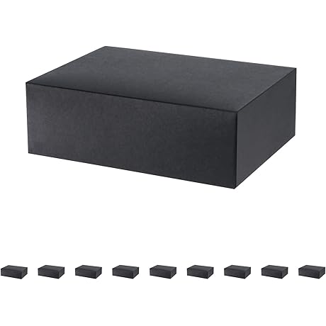 8x6 Gift Box: Sophisticated Matte Black Elegance