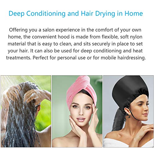 AirSMall 4-delige set droogkapjes voor haardrogers, verstelbaar, met tulband, handdoek, 2 kammen voor haarverzorging, dieptereiniging - Image 5