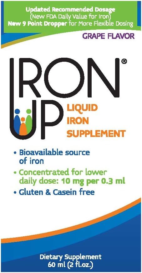 Iron Up, Liquid Iron Supplement, Grape Flavor, 2 fl oz (60 ml)