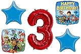 PAW Patrol 3rd Birthday Balloon Bouquet 5pc by Amscan
