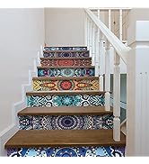 Autocollants Muraux Funlife Pour Marches D'escalier - Motif Marocain - 14 Bandes