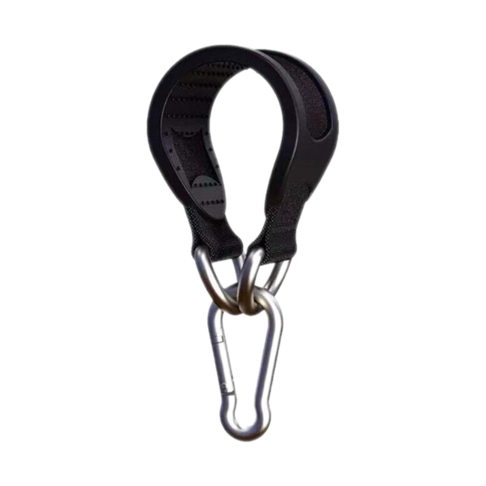 MERISHOPP Exercise Strap Working Out Belt with Snap Carabiner Tree Swing Hanging Strap Black|Sporting Goods|Fitness Running & Yoga|Strength Training|Gloves Straps & Hooks-picture-32