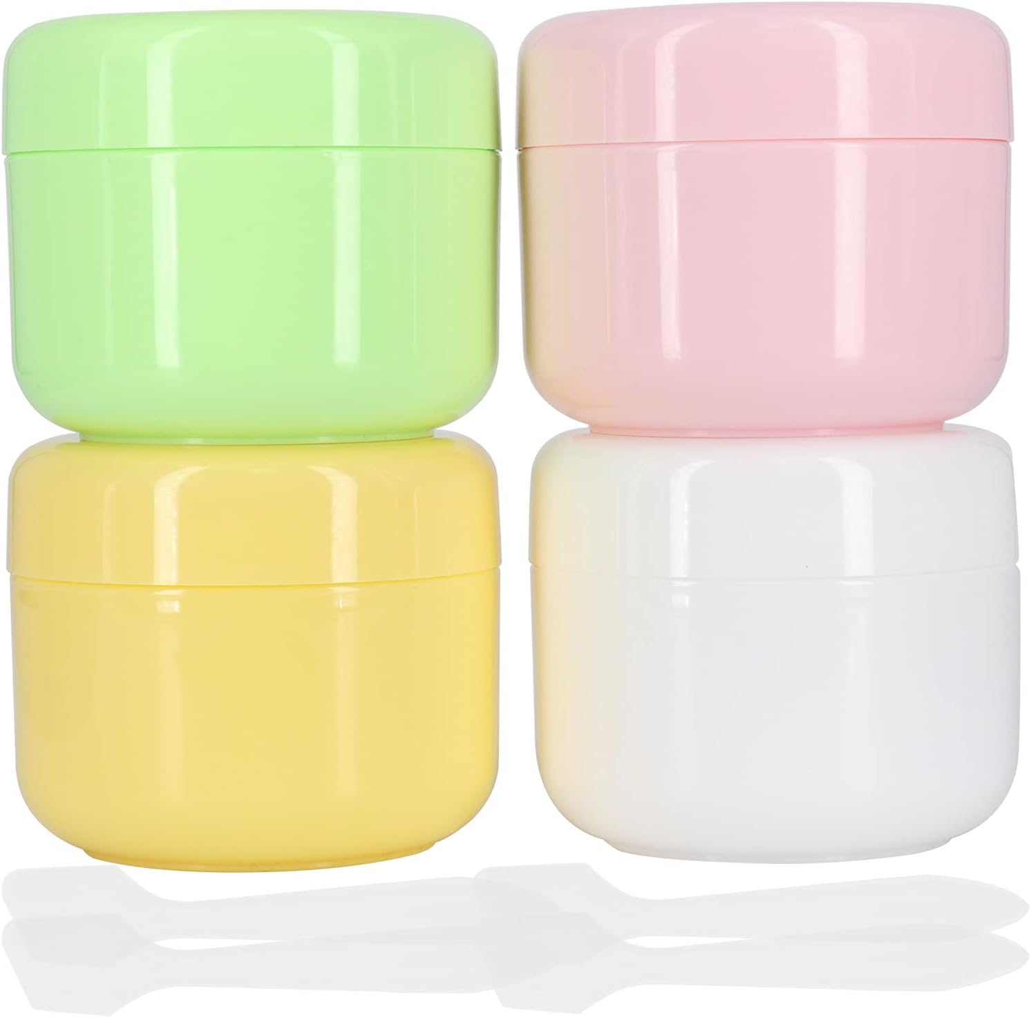 Cosmetic Jars with Leakproof Lids,50 gram Cosmetic Containers,Travel Cream Jars,TSA Approved Leakproof Refillable Empty Plastic Sample Jars,Travel Accessories,4 Pack