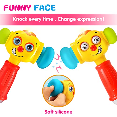 Syaomunly Baby Toys 1 Year Old Toys For Boy Girl Gifts Baby Toys 12-18 Months, Baby Toys Hammer With Music & Light, Grab Shake Pound Baby Boy One Year Old Toys 18 Months Toddler Birthday #TOP2