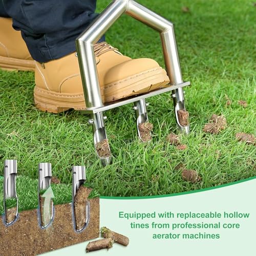 Manual Push Core Aerator with 3 Tines