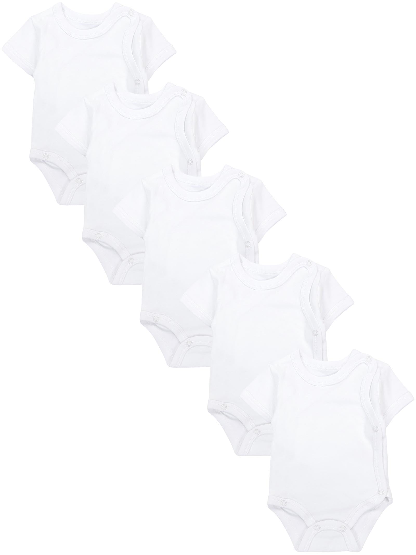 TupTam Body Neonato Manica Corta 5 Pezzi – Body Bambino in Cotone con Chiusura Wrap