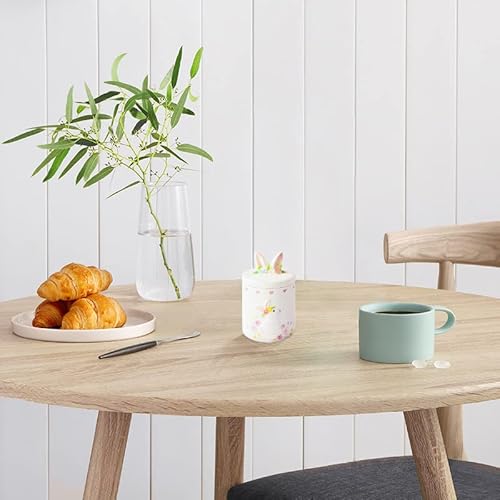 Aizoevcn Flowers Rabbit Embossed Small Ceramic Cookie Jar 180Ml, 3 "W X 4.8 "H Handmade Cute Print Candy Jars, Vintage Decorative Cookie Jars For Kitchen Counter. #TOP5