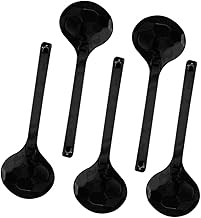 Kichvoe 5 Pçs Colheres De Sopa De Ramen Japonês Colheres De Mingau Asiáticos Retrô Coreano Colher De Sopa Macarrão De Arroz Jantar Servindo Conchas Para Pho Miso Talheres De Molho De