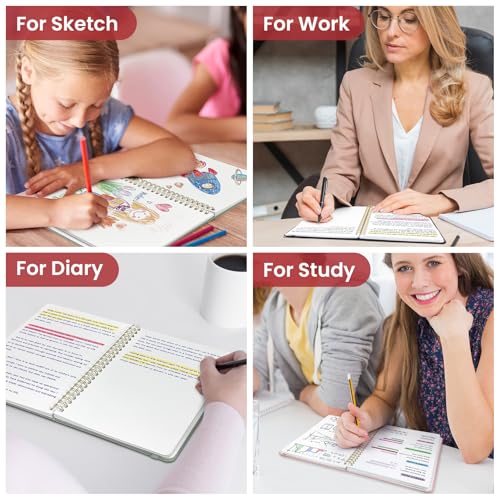 Image of Taja Blank Spiral Notebook for Work, 5.7 inchx7.9 inch Spiral Plain Sketch Notebook