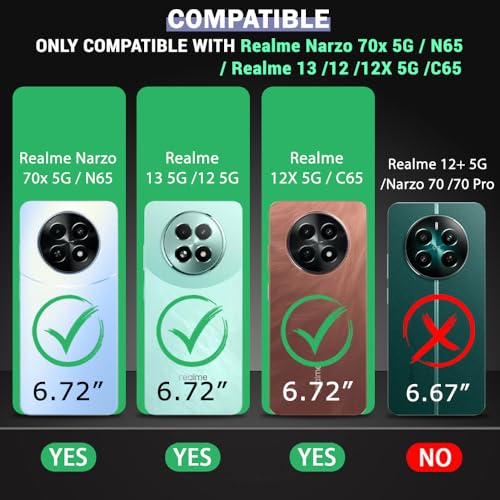 Image of TheGiftKart Liquid Silicon Back Cover Case for Realme Narzo 70x 5G / N65 / Realme 13 /12 / 12X 5G / C65 | ShockProof Military Grade Protection | Micro-Fibre Cloth On Inner Side | Anti-Slip (TPU, Black)
