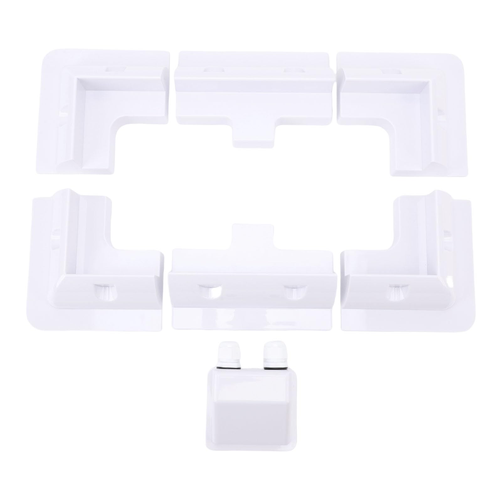 EMUKOEP Set di staffe di montaggio per pannello solare, kit per resistente con staffe angolari in ABS, adatto per veicoli, capannoni, garage, ponti di barche, per tutti i tipi di cavi da 6 mm²
