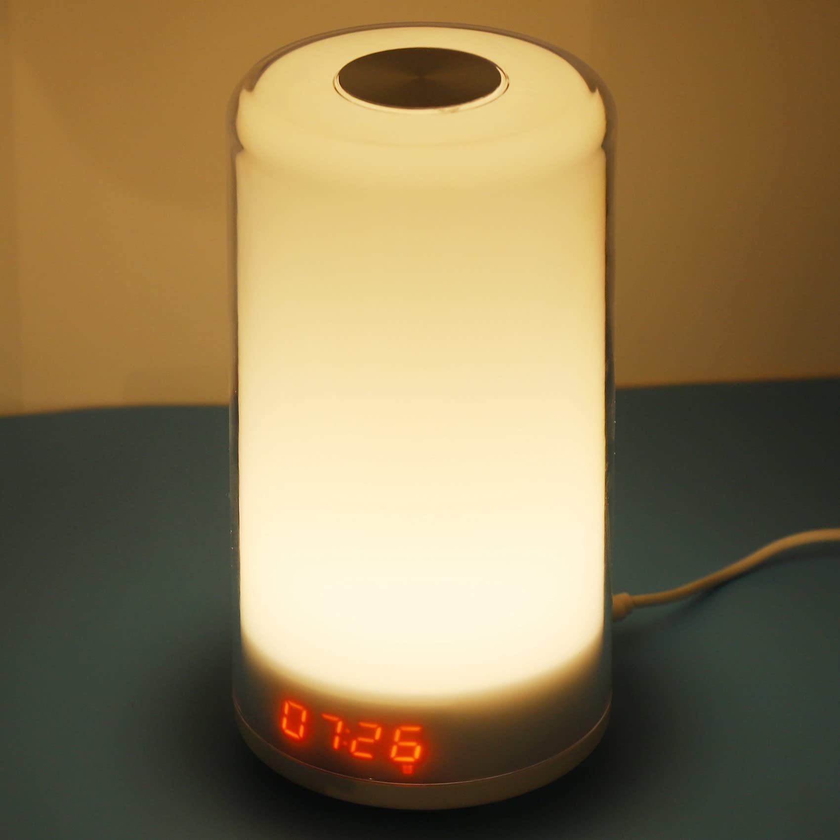 Lisher Luce di risveglio, luce notturna con simulazione di , 5 suoni naturali, modalità multi-luce, luce notturna, controllo di contatto