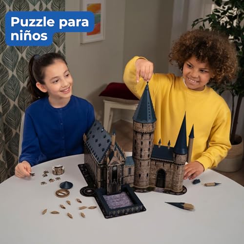 Puzzle 3D Castillo de Hogwarts Ravensburger con luces LED y 540 piezas para montar 4