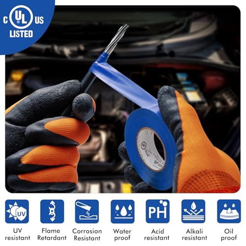 Image of Avery Dennison Electrical Tape, 10 Rolls Professional Grade PVC Electric Tape, UL /CSA Listed in x 66 ft Insulating Vinyl Tape for Electrical, Repairs, Automotive and Equipment, Pro-36C, Blue