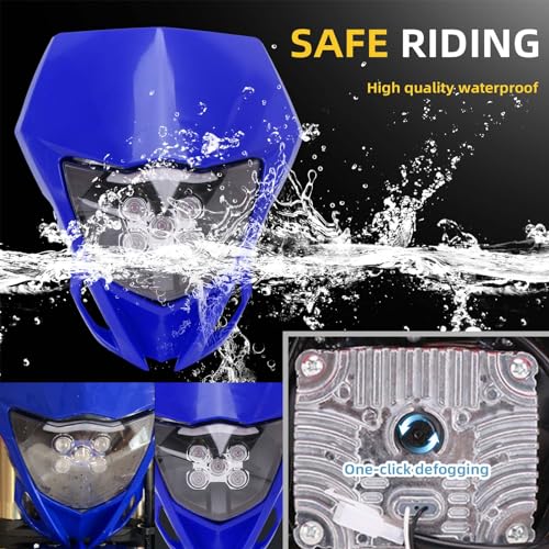 Anxin R1812001183 Dirt Bike Headlight,Motorcycle Led Head Light Universal thumb #2
