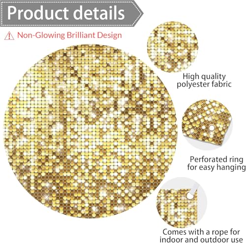 Fondo Brillante Dorado 8x6 FT para Fotografía y Eventos miniatura 2