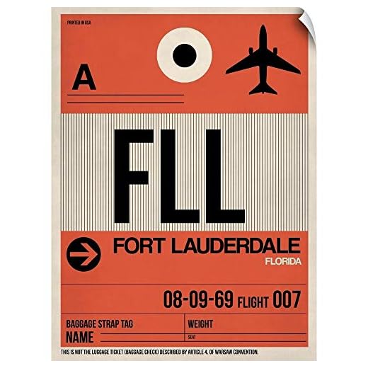 FLL Fort Lauderdale Luggage Tag Decal