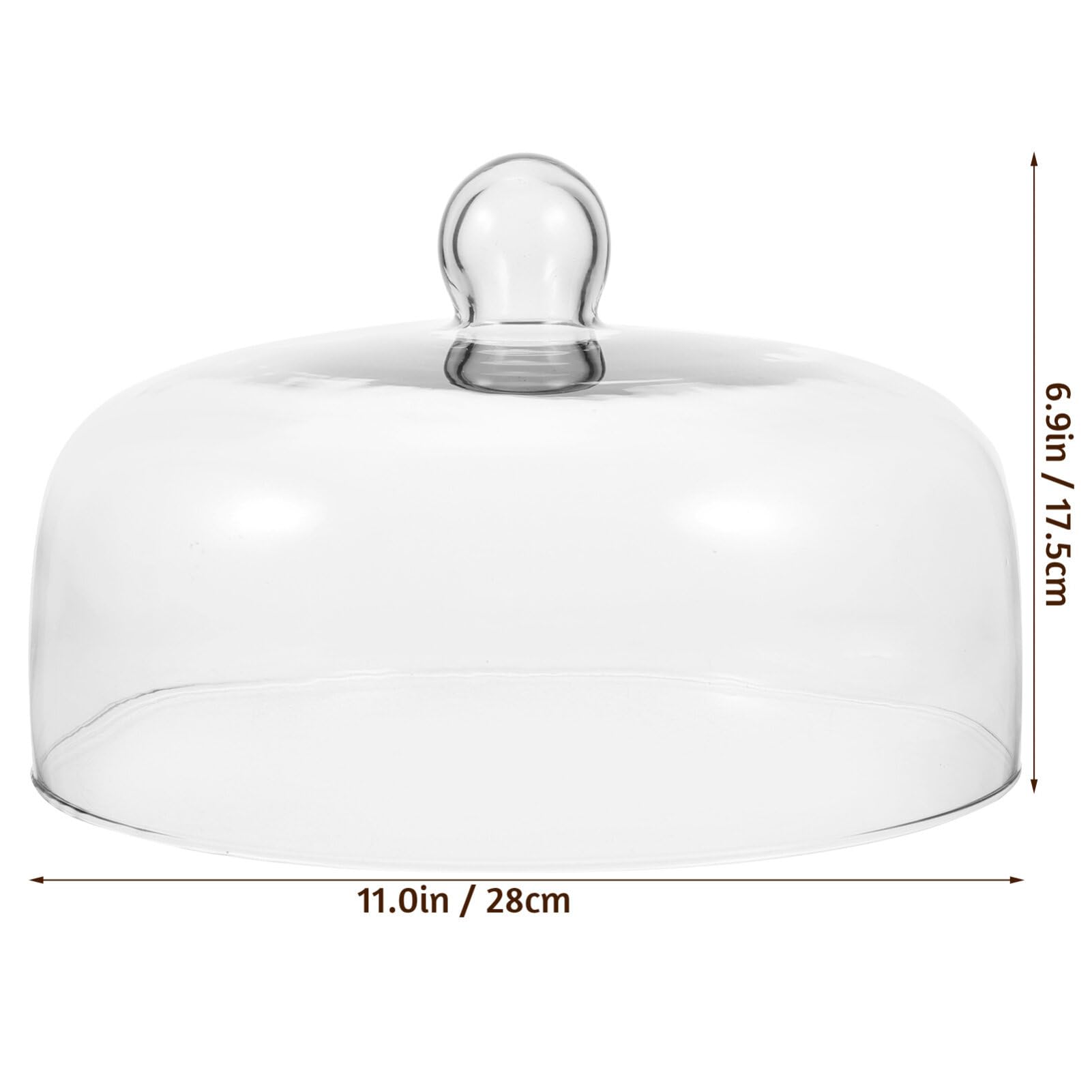 STOBAZA Cubierta Redonda De Cristal para Cúpula De Pastel Pantalla De Pastelería con Mango De Perilla Tapa Transparente para Soporte De Pastel Cubierta para Pastel Tienda De Comida para